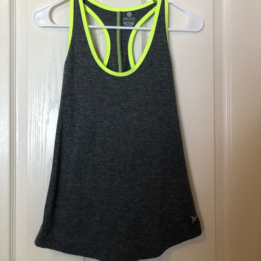 Neon & Gray Activewear Top